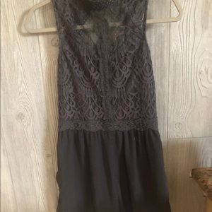 GREY LACE ROMPER- SIZE XS